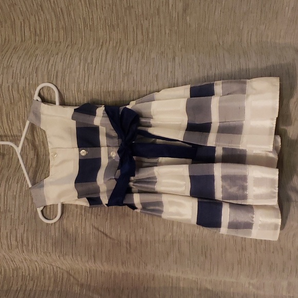 Sz 3 Blue & White Formal Dress - Picture 3 of 5